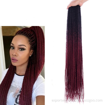 Wholesale senegalese crochet twist braid hair synthetic braid hair extension